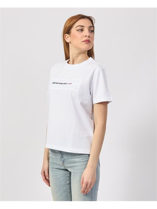 Patrizia Pepe crew neck T-shirt with front print PATRIZIA PEPE | 8M1660-J253W103